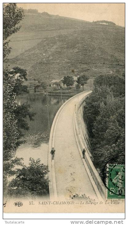 CPA 42 SAINT CHAMOND LE BARRAGE DE LA VALLA Plan Rare - Saint Chamond