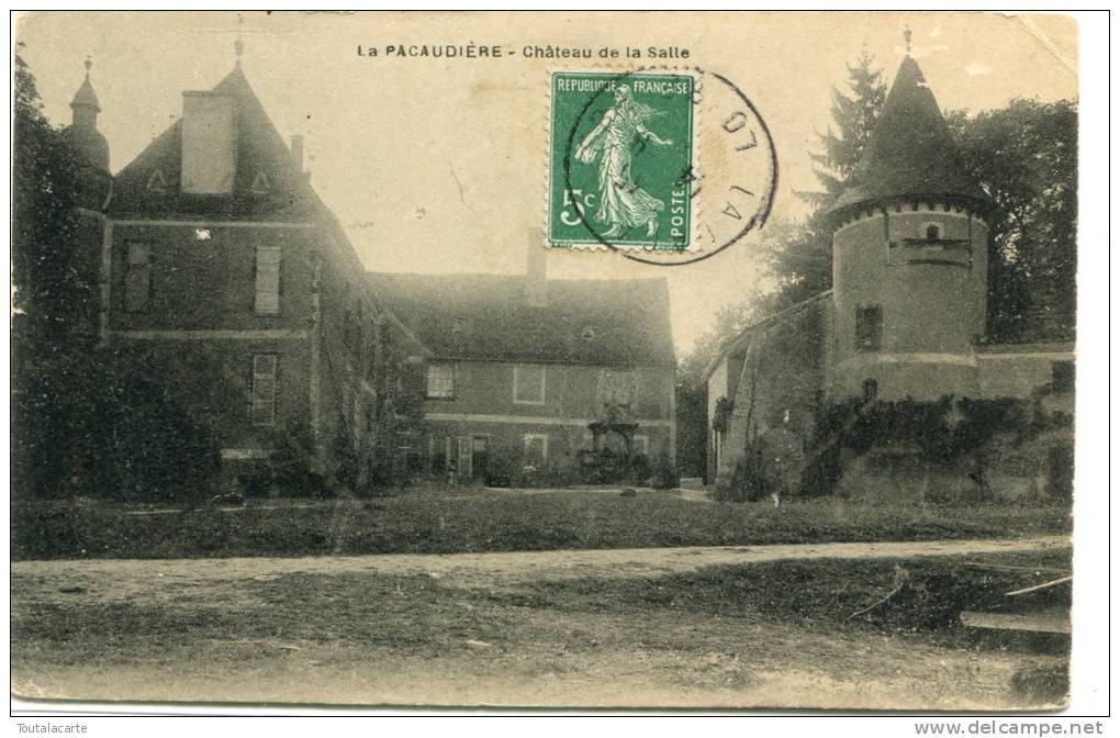 CPA 42 LA PACAUDIERE CHATEAU DE LA SALLE 1908 - La Pacaudiere