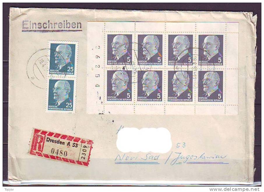 GERMANY -  DDR - ULBRICHT - R-Brief  HEFT-BLAT. 10 E X  Mit BZN -  1963 - RARE - Carnets