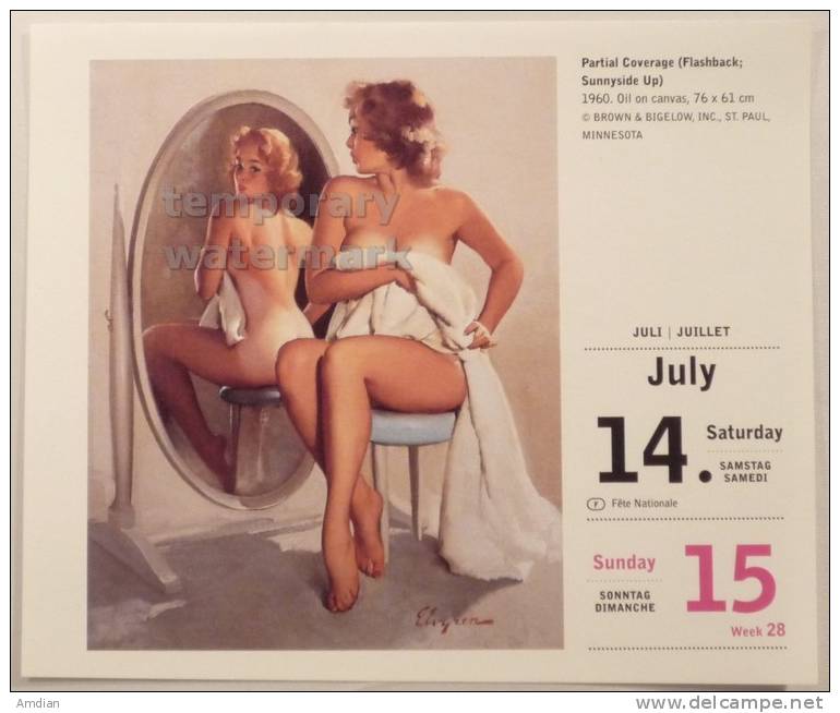 LOT 3 ELVGREN PINUP SEXY GIRLS ~BEAUTIFUL WOMEN~ART~2007 Table Calendar #1 - Small : 2001-...