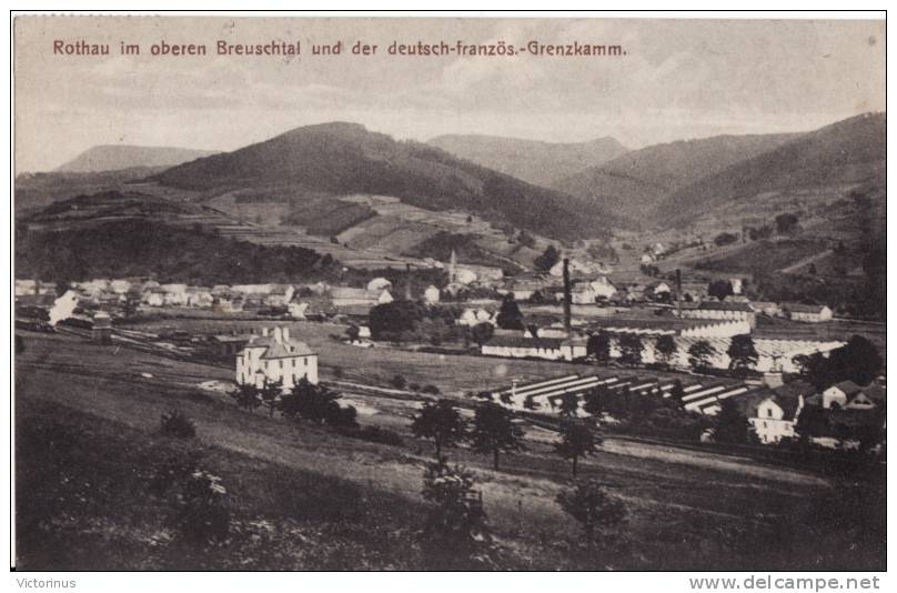 ROTHAU, Vue Générale Sur Les Usines Et Le Village 1918 - Rothau