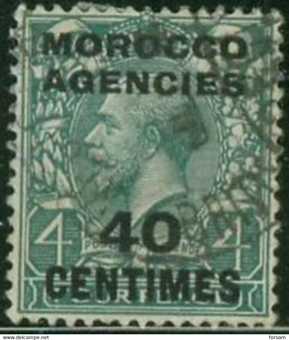 MOROCCO (BRITISH POST IN MORO)..1917..Michel # 114..used. - Morocco Agencies / Tangier (...-1958)