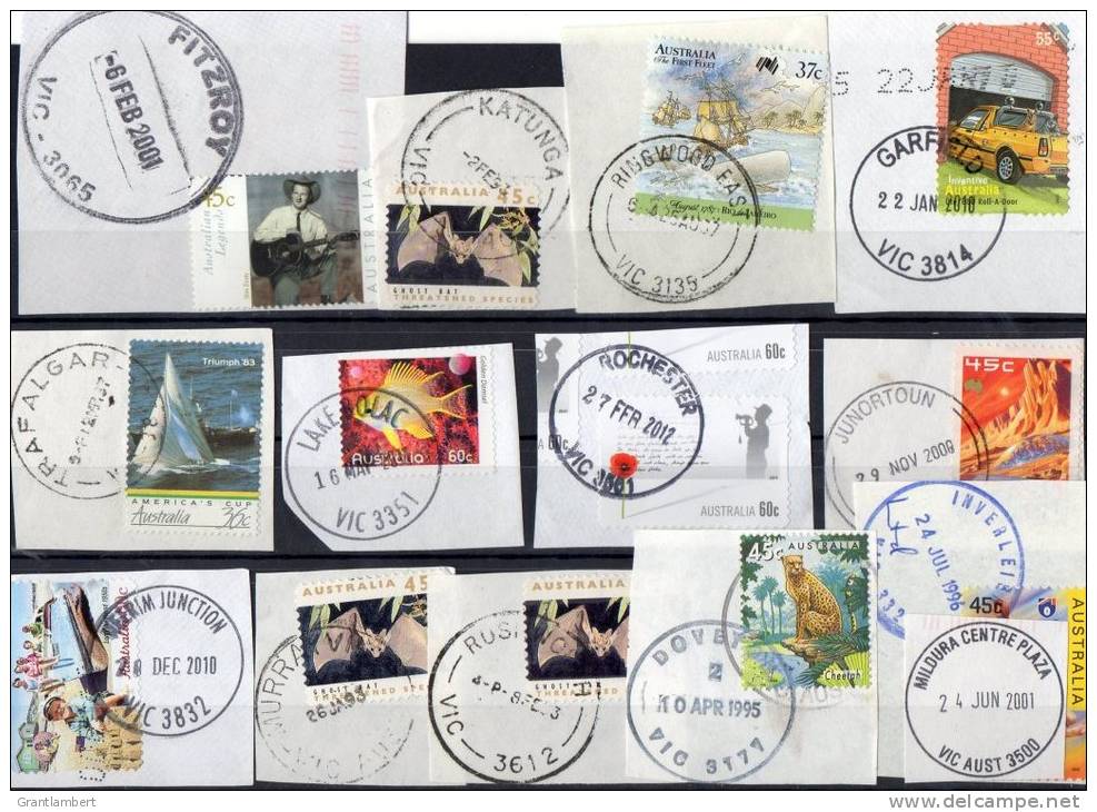 Australia Postmark Collection Victoria - 14 Distinct Marks A - Bolli E Annullamenti