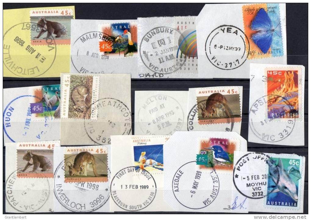 Australia Postmark Collection Victoria - 14 Distinct Marks B - Poststempel