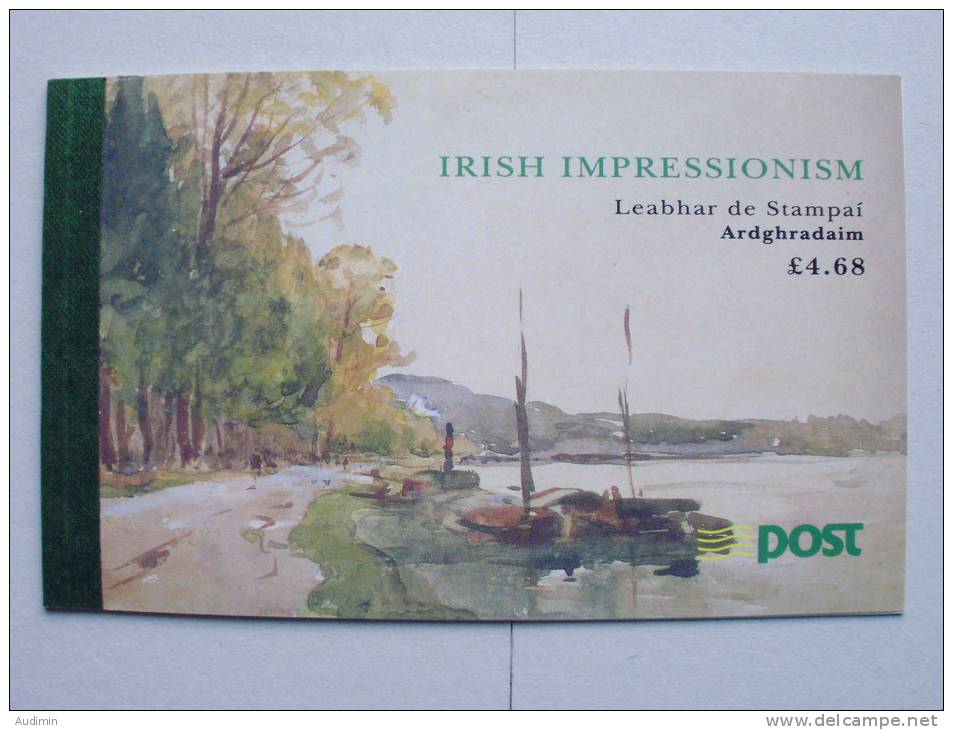 Irland 817/0 MH/booklet 21 **, MNH, Gemälde Irischer Impressionisten - Carnets