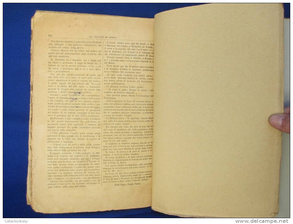 Volume Rilegato - Gli Italiani In Africa - Maffio Savelli - 8 Dispense O Fascicoli Rilegati In 1 Volume - Parte Prima - History