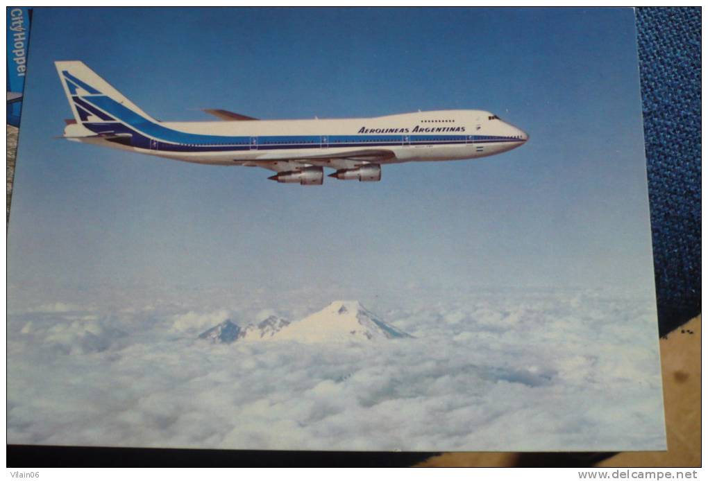 AEROLINEAS ARGENTINAS   B 747 200     AIRLINE ISSUE / CARTE COMPAGNIE - 1946-....: Era Moderna