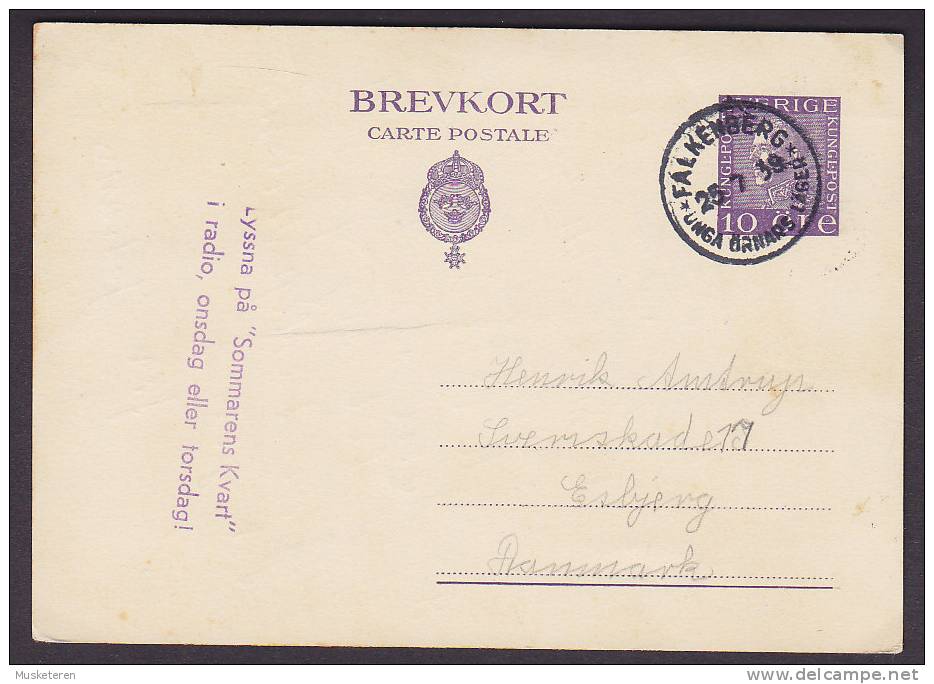 ## Sweden Postal Stationery Ganzsache Entier FALKENBERG Unga Örnars Läger 1939 Scouts Pfadfinder (2 Scans) - Postal Stationery
