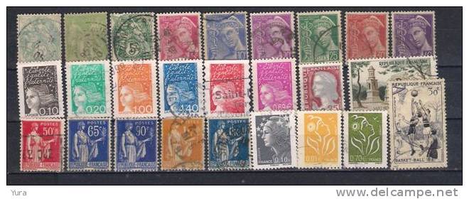 France Lot 10  3 Scans 115 Different Used - Other & Unclassified