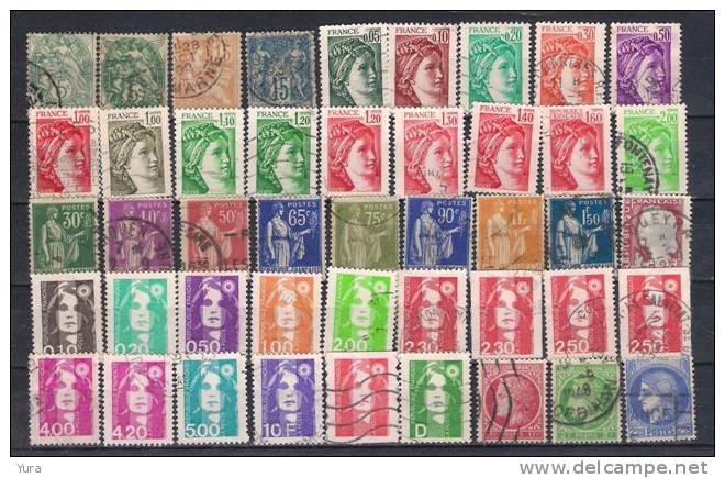 France Lot 9  2 Scans 90 Different Used - Autres & Non Classés