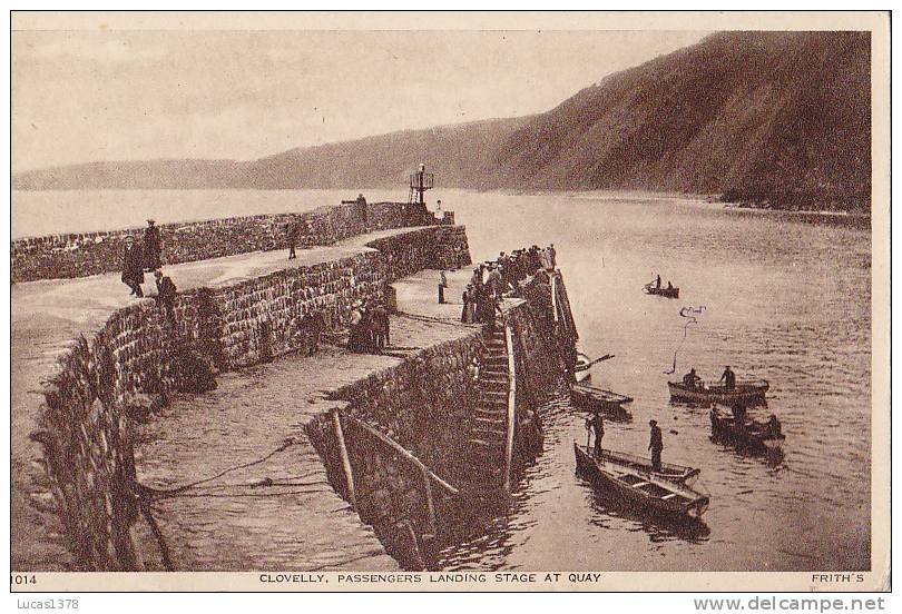 CLOVELLY / PASSENGERS LANDING STAGE AT QUAY - Clovelly