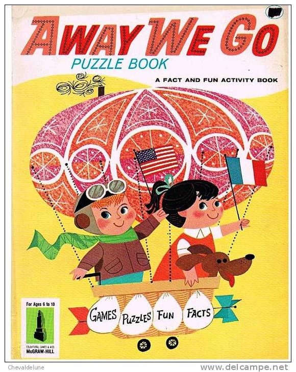 [ENFANTINA]  MARTIN AND GLORIA BESSLER : AWAY WE GO -  PUZZLE BOOK - Activity/ Colouring Books