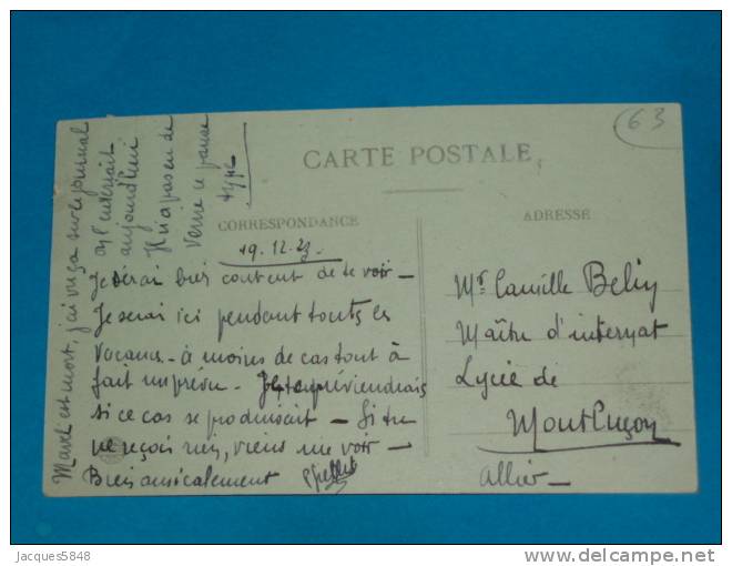 63) Aigueperse - N° 234 - La Grande Rue ( L'economats Du Centre - Banque Société Générale ) Année 1923 - EDIT - Bérillou - Aigueperse