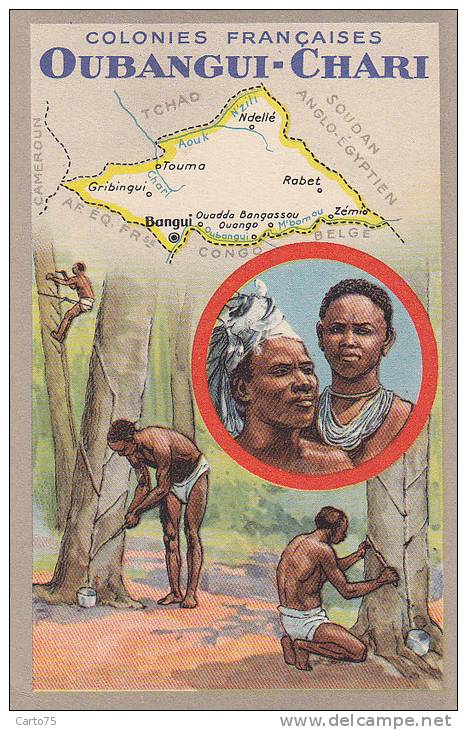 Afrique -  Congo - Oubangui-Chari - Récolte Sève - Congo Français