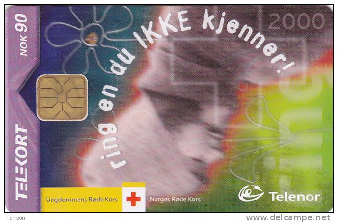 Norway, N187, Ungdommens Rode Kors, Red Cross, 2 Scans. - Norwegen