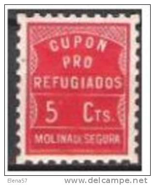 760-SPAIN CIVIL WAR LOCAL MOLINA SEGURA MURCIA GUERRA CIVIL REFUGIADOS 5 CTS* - Republikanische Ausgaben