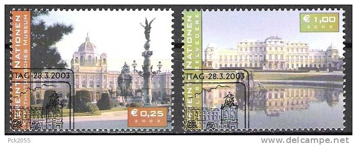 UNO Wien 2003 MiNr.387-388 Gest. Kultur -und Naturerbe Der Menschheit In Österreich  ( 1534 )NP - Oblitérés