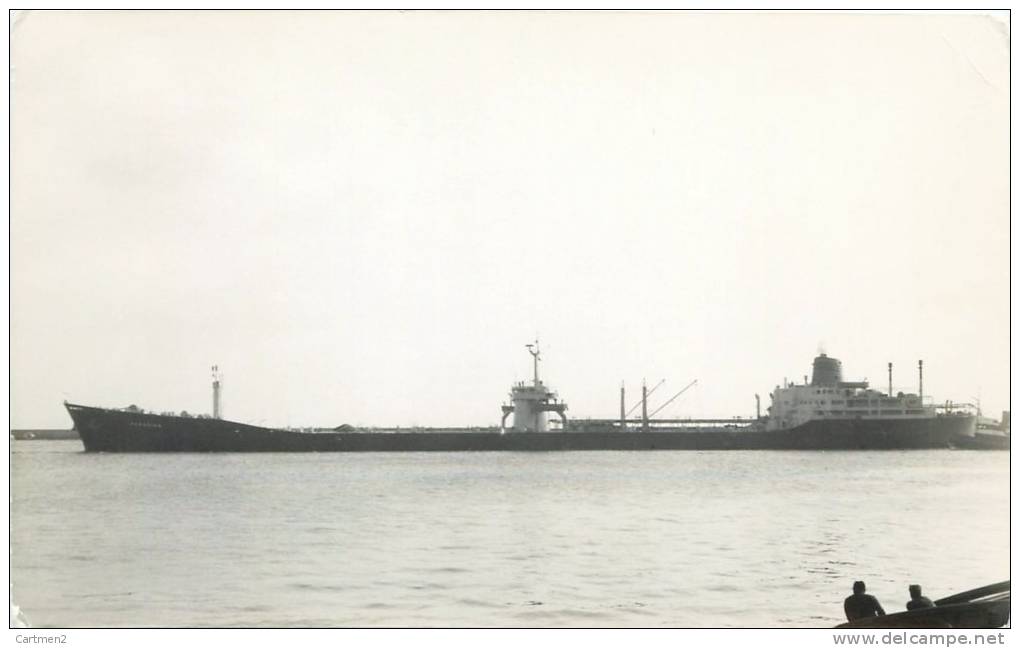 CARTE PHOTO : ACRADINA CHALUTIER PETROLIER PENICHE  BATEAU BOAT ITALIE ITALIA - Petroleros