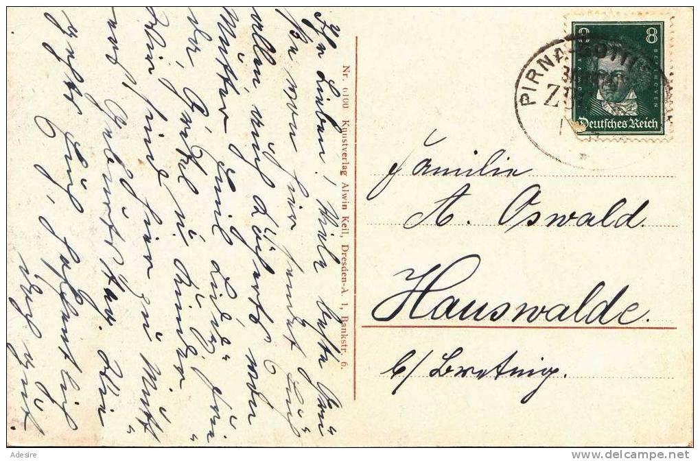 BAD GOTTLEUBA (Sachsen), Gelaufen Um 1935, Bahnpoststempel, Gute Erhaltung - Bad Gottleuba-Berggiesshuebel