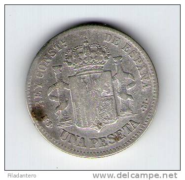 ALFONSO XII   1 PESETA PLATA   1881      NL165 - Collections