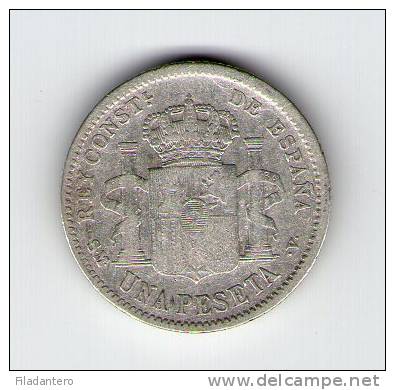 ALFONSO XIII   1 PESETA PLATA   1905    CECA MADRID  NL163 - Sammlungen