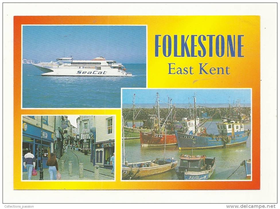 Cp, Angleterre, Folkestone, Multi-Vues, écrite 1996 - Folkestone
