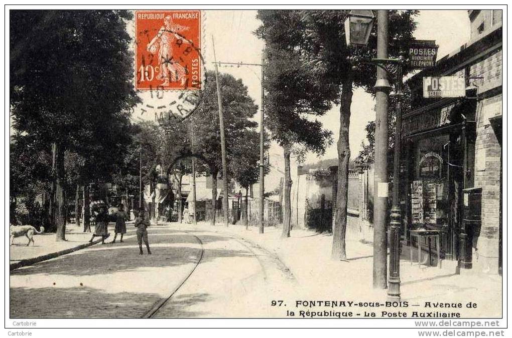 94-FONTENAY-sous-BOIS--La   Poste Auxiliaire-  Avenue  De La République - Fontenay Sous Bois