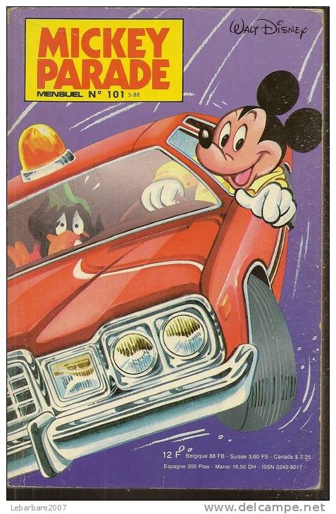 MICKEY PARADE  N° 101   -  EDI-MONDE 1988 - PICSOU - Petit Format