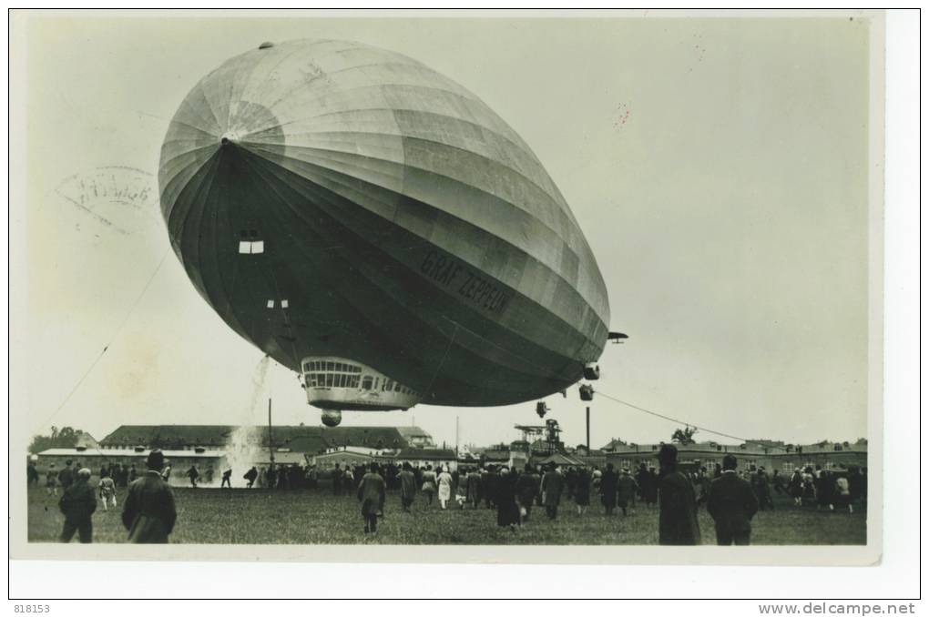"Graf Zeppelin" Abgabe Von Wasserballast (photokarte) - Mongolfiere