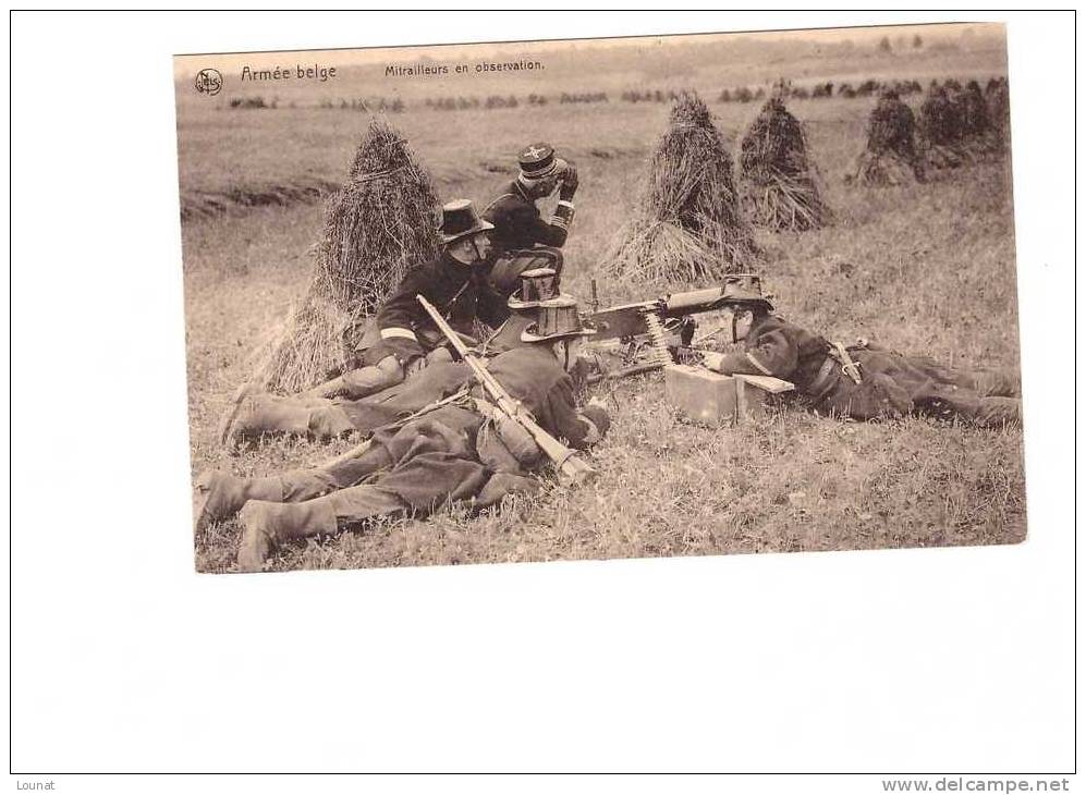 Militaire - Armée Belge - Mitrailleurs En Observation - Manovre