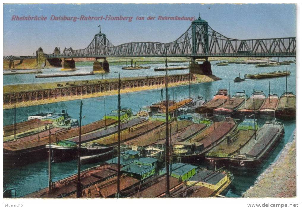 CPSM DUISBURG (Allemagne-Rhénanie Du Nord Westphalie) - Rheinbrucke Duisburg Ruhrort Homberg - Duisburg