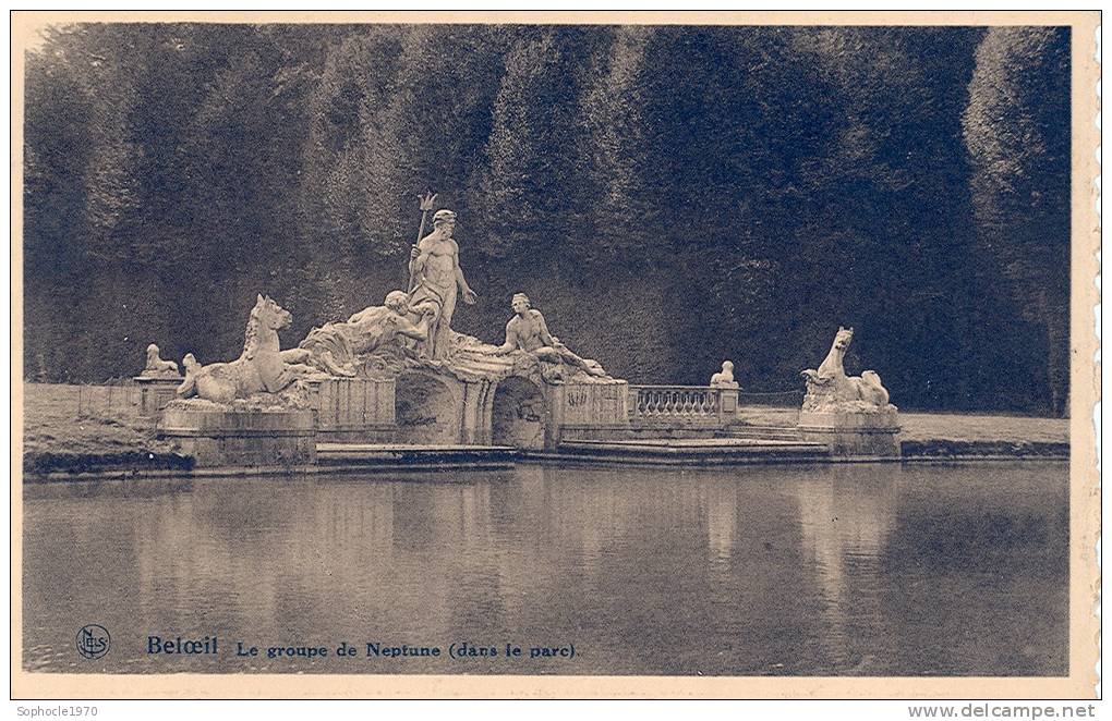 BELGIQUE - BELGIE -WALLONIE - HAINAUT - BELOEIL - Château - Groupe De Neptune Dans Le Parc - Beloeil