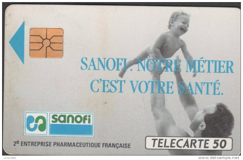 Télécartes - 1990  - Sanofi  50 Unités - Gem   -utilisée -   Bon état - 1990