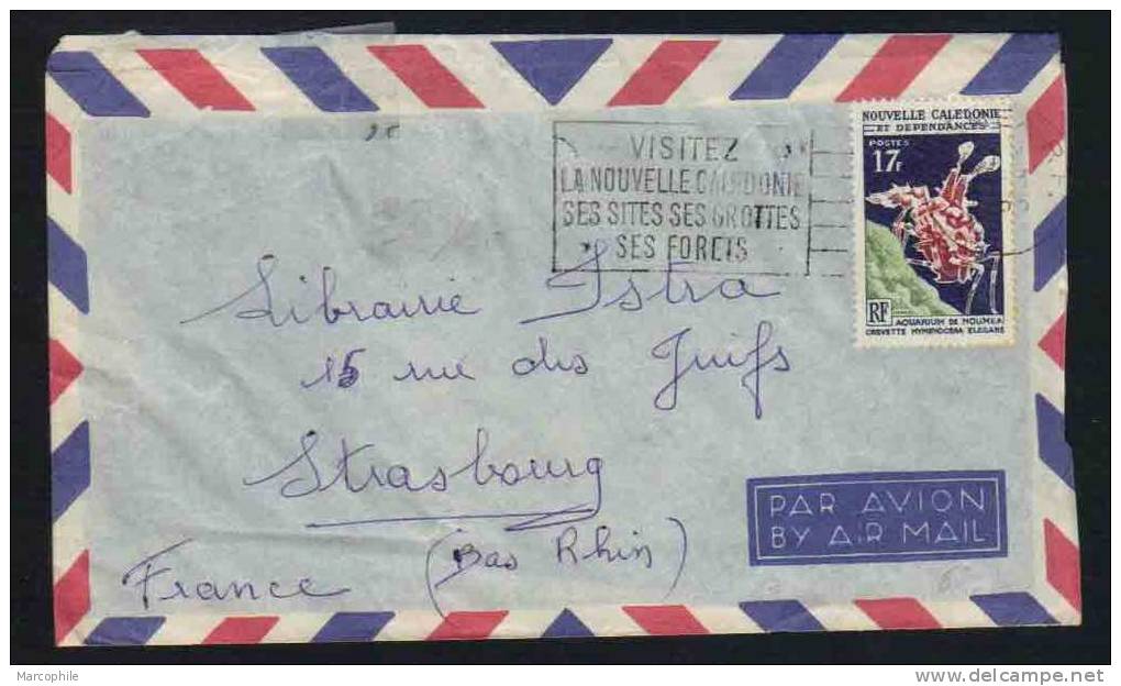 NOUVELLE CALEDONIE - CREVETTE /  1965  - # 324 SUR LETTRE AVION POUR STRASBOURG (ref 3317) - Briefe U. Dokumente