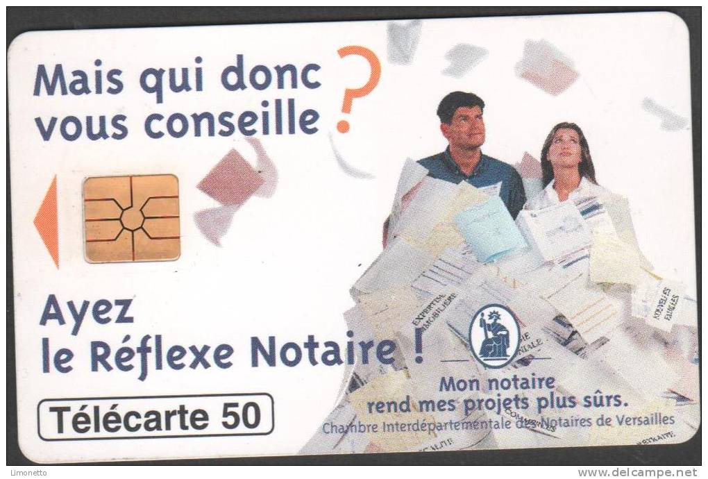 Télécartes - 1996   Notaires De Versailles  -50 Unités -GEM  -utilisée -   Bon état - 1996