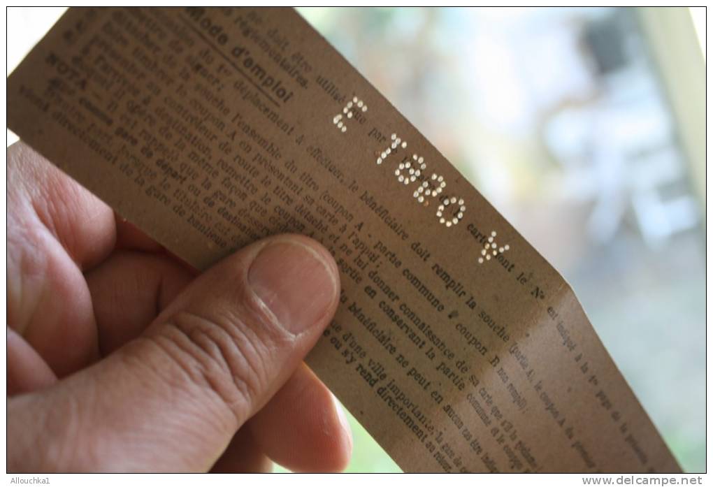 1950  carnet Titre de transport Billets pour agents de la sté nationale Chemins de fer français SNCF et leurs proches