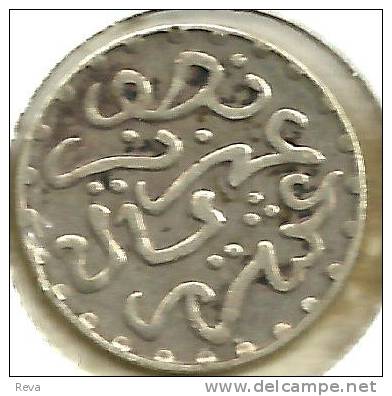 MOROCCO FRANCAISE 1/20 RIAL MOTIF ARABIC WRITING FRONT & BACK 1903-1321 VF AG SILVER KM18.1 READ DESCRIPTION CAREFULLY!! - Marokko