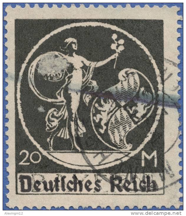 Bavaria, Germany, Reich 20 M. 1920, Sc #275, Used (2) - Other & Unclassified