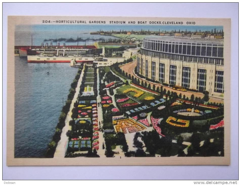 Carte Postale 204 Horticultural Gardens Stadium And Boat Docks Cleveland Ohio - NO21 - Cleveland