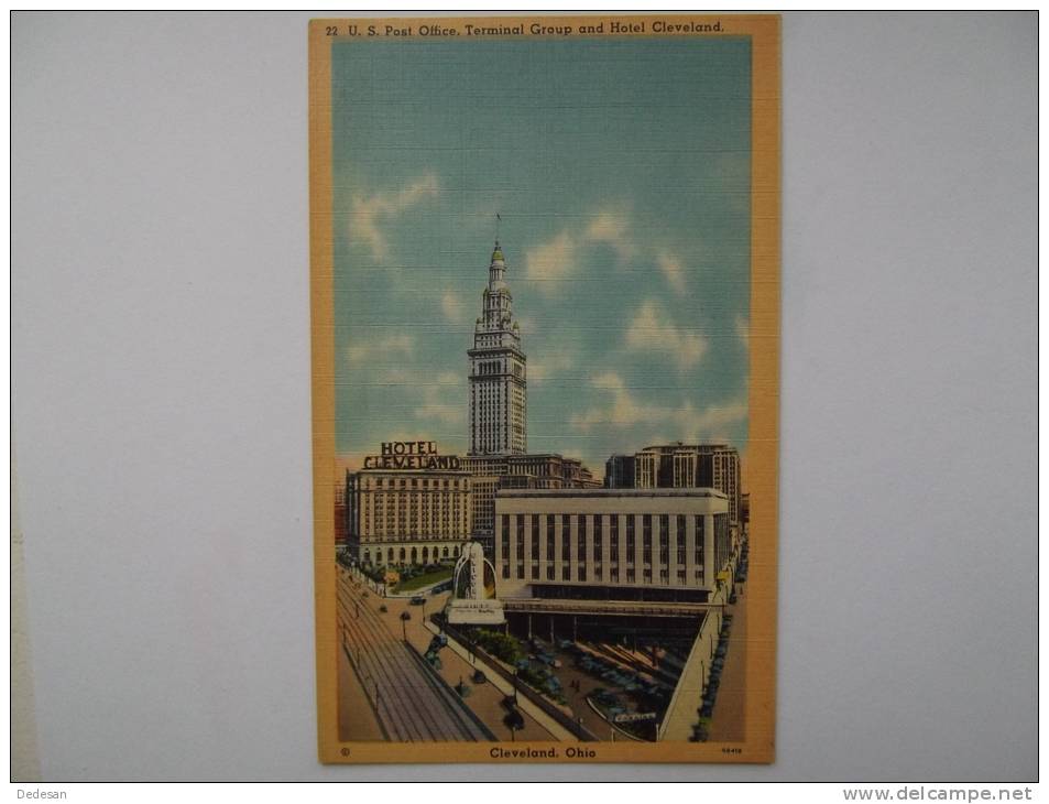 Carte Postale U.S. Post Office Terminal Group And Hotel Cleveland Ohio - NO21 - Cleveland