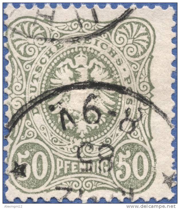 Germany, Reich 50 P. 1880, Sc #42, Used (2) - Used Stamps