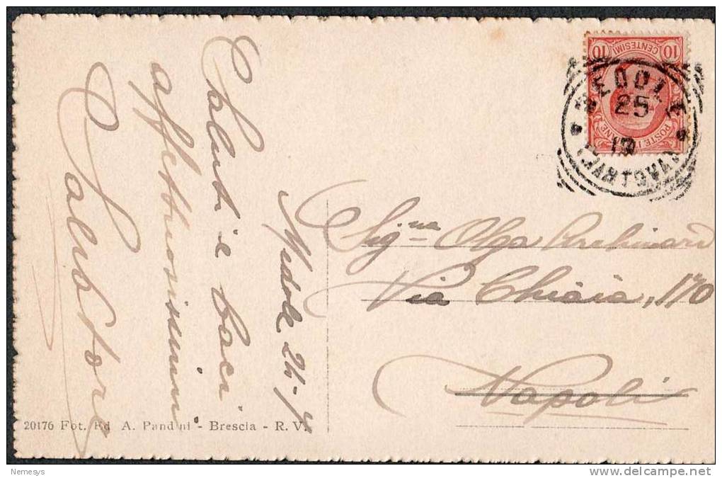 1919 SPL MEDOLE TORRE CASTELLO GONZAGA FP V SEE 3 SCAN ANIMATA INGRANDIMENTO ANNULLO - Mantova