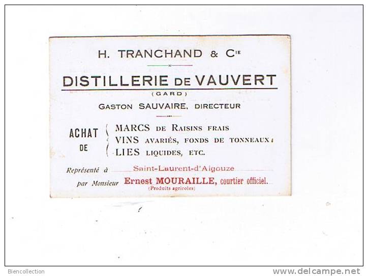 Gard.Distillerie De Vauvert.H Tranchand ;Format 12cm X 8cm - Alkohol