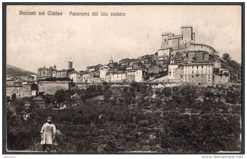 1920 SPL SORIANO NEL CIMINO PANORAMA FP V SEE 3 SCAN ANIMATA INGRANDIMENTO ANNULLO - Viterbo