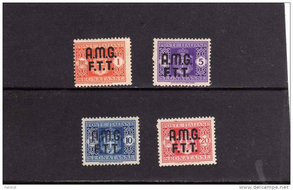 TRIESTE A 1947 AMG-FTT OVERPRINTED SEGNATASSE POSTAGE DUE TASSE SERIE COMPLETA COMPLETE SET MNH BEN CENTRATA - Postage Due