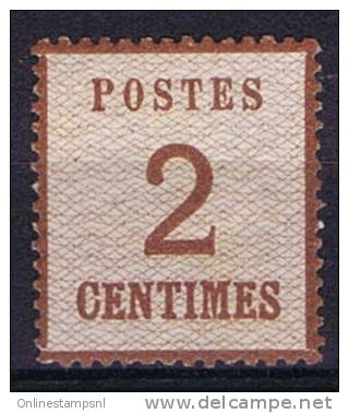 France: 1870, Yv 2 Lorraine/Lotharingen, Signé/signed,Neuf Avec ( Ou Trace De) Charniere / MH - Unused Stamps