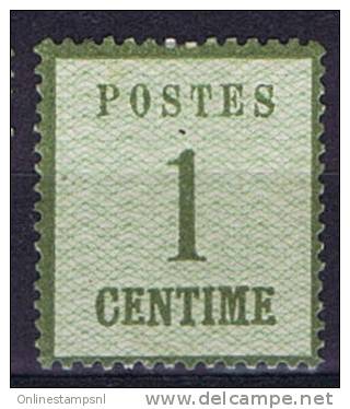 France: 1870, Yv 1 Lorraine/Lotharingen, Neuf Avec ( Ou Trace De) Charniere / MH - Unused Stamps