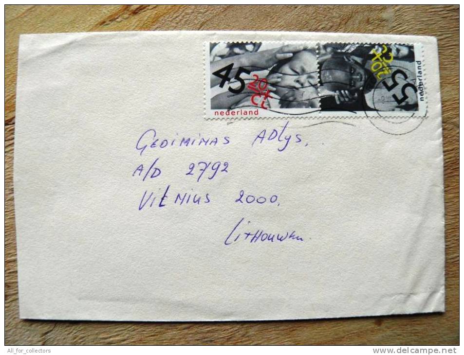 Cover Sent From Netherlands To Lithuania On 1998, Child Children - Cartas & Documentos