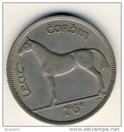 1959 Ireland Half Crown,  In VF Condition HORSE - Ireland