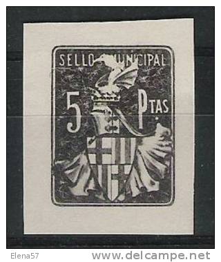 1524-FISCAL PRUEBA LOCAL BARCELONA 5 PTS 1913 LUJO MENSAYO ESSAY PROOF - Barcelone